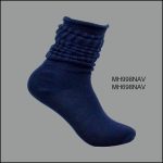 Women’s 100% Cotton Slouch Socks – Navy Blue,  (1 Dozen, 12 Pairs)