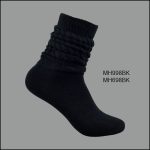 Women’s 100% Cotton Slouch Socks – Black,  (1 Dozen, 12 Pairs)