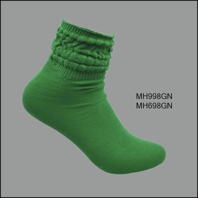 Women’s 100% Cotton Slouch Socks – Green,  (1 Dozen, 12 Pairs)