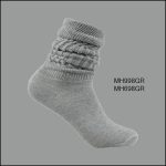 Women’s 100% Cotton Slouch Socks – Grey,  (1 Dozen, 12 Pairs)