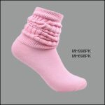 Women’s 100% Cotton Slouch Socks – Pink,  (1 Dozen, 12 Pairs)
