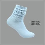 Women’s 100% Cotton Slouch Socks –Sky Blue,  (1 Dozen, 12 Pairs)