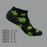 Low Cut Spandex Socks, Designed Leaf Pattern , ASST, SM702 (1 Dozen, 12 Pairs) - Image 4