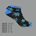 Low Cut Spandex Socks, Designed Leaf Pattern , ASST, SM702 (1 Dozen, 12 Pairs) - Image 5