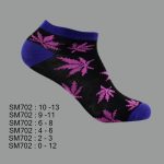 Low Cut Spandex Socks, Designed Leaf Pattern , ASST, SM702 (1 Dozen, 12 Pairs) - Image 6
