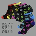 Low Cut Spandex Socks, Designed Leaf Pattern , ASST, SM702 (1 Dozen, 12 Pairs)