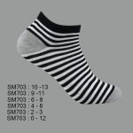 Low Cut Spandex Socks, Designed Striped Pattern , ASST, SM703 (1 Dozen, 12 Pairs) - Image 2