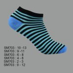 Low Cut Spandex Socks, Designed Striped Pattern , ASST, SM703 (1 Dozen, 12 Pairs) - Image 4