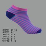 Low Cut Spandex Socks, Designed Striped Pattern , ASST, SM703 (1 Dozen, 12 Pairs) - Image 5
