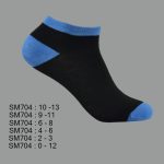 Low Cut Spandex Socks, Black with Multi Color Toe & Heel , ASST, SM704 (1 Dozen, 12 Pairs) - Image 6