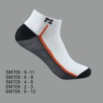Spandex Ankle Socks, Multi Color Side Stripe , ASST, SM709 (1 Dozen, 12 Pairs) - Image 2