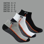 Spandex Ankle Socks, Multi Color Side Stripe , ASST, SM709 (1 Dozen, 12 Pairs)