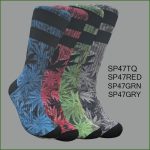 Men's Theme Crew Socks, Black with Multi Color 3D Print Socks, (1 Dozen, 12 Pairs)