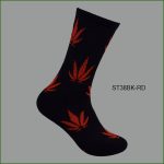 Men's Theme Crew Socks, Multi Color with Multi Color Leaves #1 Pattern, (1 Dozen, 12 Pairs) - Image 4