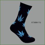 Men's Theme Crew Socks, Black with Multi Color Leaves #3 Pattern, (1 Dozen, 12 Pairs) - Image 6
