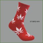 Men's Theme Crew Socks, Multi Color with Multi Color Leaves #2 Pattern, (1 Dozen, 12 Pairs) - Image 3
