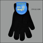 Men's CREDOS Stretch Acrylic Gloves – Black, (1 Dozen, 12 Pairs)