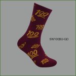 Men's Theme Crew Socks, Red collection with Multi Color 100 Pattern, (1 Dozen, 12 Pairs) - Image 2