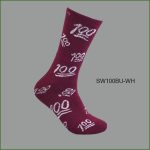Men's Theme Crew Socks, Red collection with Multi Color 100 Pattern, (1 Dozen, 12 Pairs) - Image 3