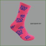 Men's Theme Crew Socks, Red collection with Multi Color 100 Pattern, (1 Dozen, 12 Pairs) - Image 4