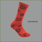 Men's Theme Crew Socks, Red collection with Multi Color 100 Pattern, (1 Dozen, 12 Pairs) - Image 5
