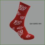 Men's Theme Crew Socks, Red collection with Multi Color 100 Pattern, (1 Dozen, 12 Pairs) - Image 7
