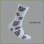 Men's Theme Crew Socks, White with Multi Color 100 Pattern, (1 Dozen, 12 Pairs) - Image 3