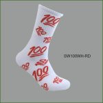 Men's Theme Crew Socks, White with Multi Color 100 Pattern, (1 Dozen, 12 Pairs) - Image 4