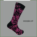 Men's Theme Crew Socks, Black with Multi Color Ethnic Graphic Pattern, (1 Dozen, 12 Pairs) - Image 3
