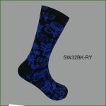 Men's Theme Crew Socks, Black with Multi Color Ethnic Graphic Pattern, (1 Dozen, 12 Pairs) - Image 4