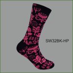Men's Theme Crew Socks, Black with Blue Stem Mystery Design, (1 Dozen, 12 Pairs) - Image 3