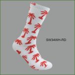 Men's Theme Crew Socks, Black with Multi Color Palm-Tree Pattern, (1 Dozen, 12 Pairs) - Image 7