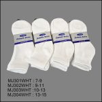 Diabetic Socks, Ankle , Solid White , (1 Dozen, 12 Pairs) - Image 2