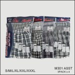 Men’s boxer shorts, Breathable Cotton, Assorted Plaid Designs , (1 Dozen, 12 pieces) - Image 3