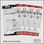 Men’s A-Shirts, 100% Ringspun Cotton, Solid White Color, 3 Pieces Pack, (1 Dozen, 12 Pieces) - Image 3
