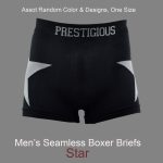 Men's Seamless Boxer Briefs, One Size, Star Design, Multi Color Asst , (1 Dozen, 12 pieces) - Image 9