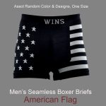 Men's Seamless Boxer Briefs, American Flag Design, One Size, Multi Color Asst , (1 Dozen, 12 pieces) - Image 5