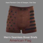 Men's Seamless Boxer Briefs, American Flag Design, One Size, Multi Color Asst , (1 Dozen, 12 pieces) - Image 4