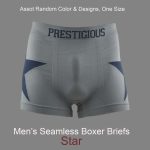 Men's Seamless Boxer Briefs, One Size, Star Design, Multi Color Asst , (1 Dozen, 12 pieces) - Image 7