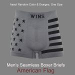 Men's Seamless Boxer Briefs, American Flag Design, One Size, Multi Color Asst , (1 Dozen, 12 pieces) - Image 8