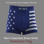 Men's Seamless Boxer Briefs, American Flag Design, One Size, Multi Color Asst , (1 Dozen, 12 pieces) - Image 7
