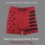 Men's Seamless Boxer Briefs, American Flag Design, One Size, Multi Color Asst , (1 Dozen, 12 pieces) - Image 6