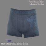 Men's Seamless Boxer Briefs, One Size, Tiger Design, Multi Color Asst , (1 Dozen, 12 pieces) - Image 6