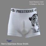 Men's Seamless Boxer Briefs, One Size, Tiger Design, Multi Color Asst , (1 Dozen, 12 pieces) - Image 4