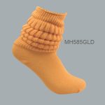 Women’s 100% Cotton Heavy Slouch Socks  – GOLD,  (1 Dozen, 12 Pairs)