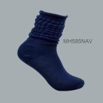 Women’s 100% Cotton Heavy Slouch Socks  – NAVY,  (1 Dozen, 12 Pairs)