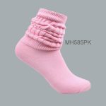 Women’s 100% Cotton Heavy Slouch Socks  –Pink,  (1 Dozen, 12 Pairs)