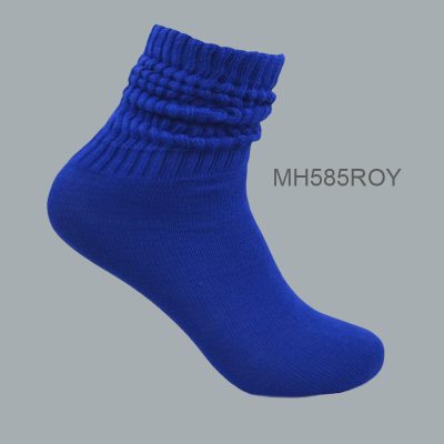 Women’s 100% Cotton Heavy Slouch Socks  – ROYAL,  (1 Dozen, 12 Pairs)
