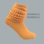 Women’s 100% Cotton Slouch Socks – GOLD,  (1 Dozen, 12 Pairs)