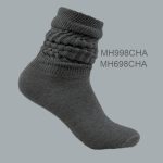 Women’s 100% Cotton Slouch Socks – CHACOAL,  (1 Dozen, 12 Pairs).